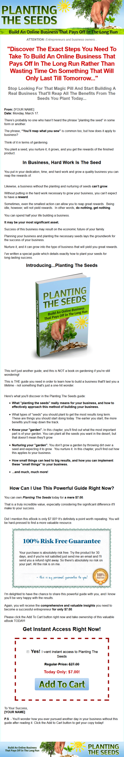 Planting The Seeds of Online Business MRR Ebook - Image 2