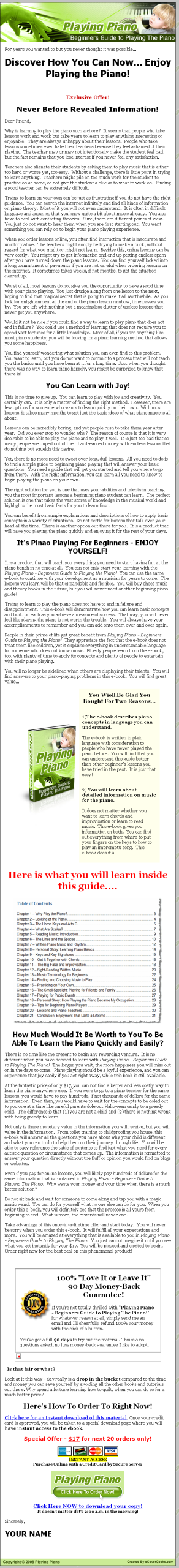 Playing Piano MRR eBook - Image 2
