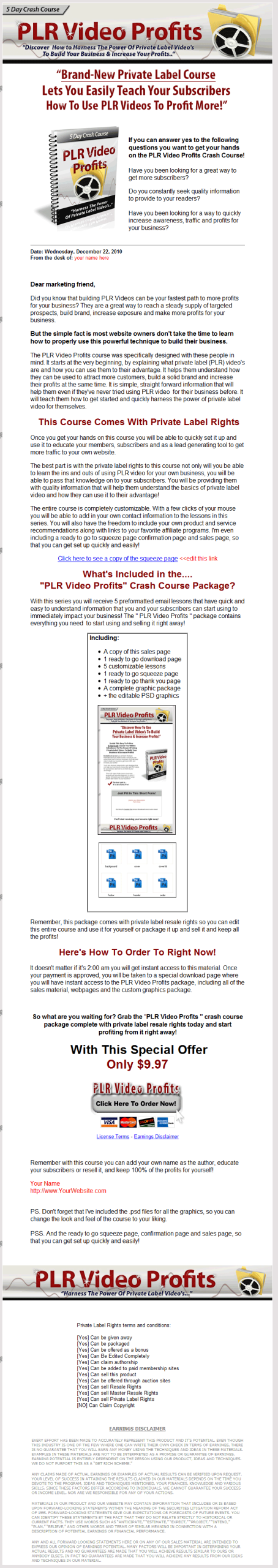 PLR Video Profits Autoresponder Messages - Image 4