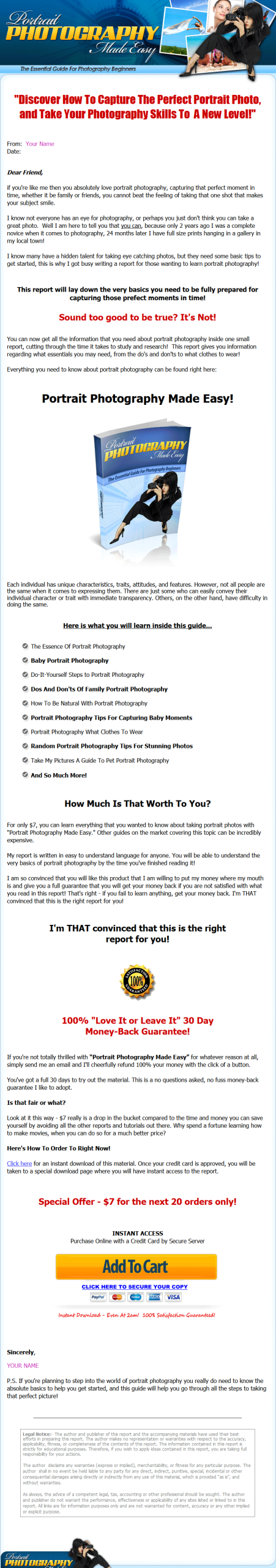 Portrait Photography Made Easy MRR Ebook - Image 2