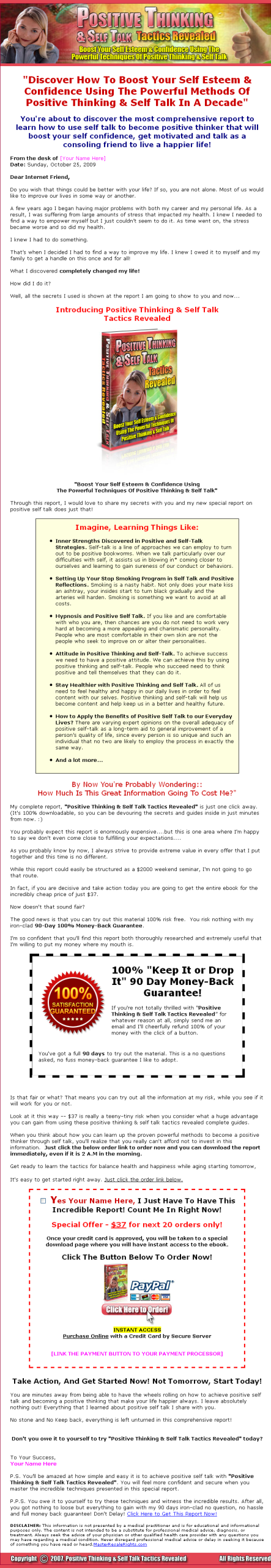 Positive Thinking PLR Ebook Package - Image 2