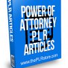 Power of Attorney PLR Articles