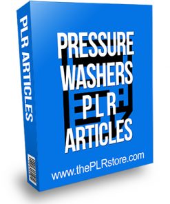 Pressure Washers PLR Articles