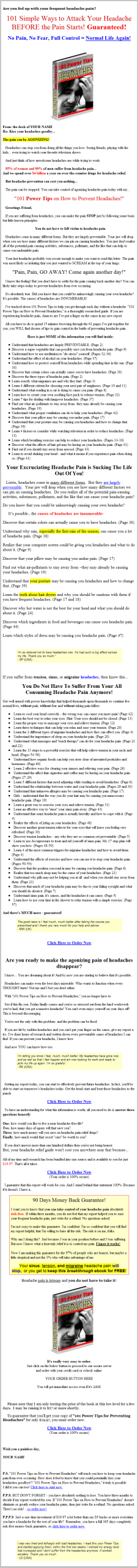 101 Tips for Preventing and Treating Headaches PLR Ebook - Image 2