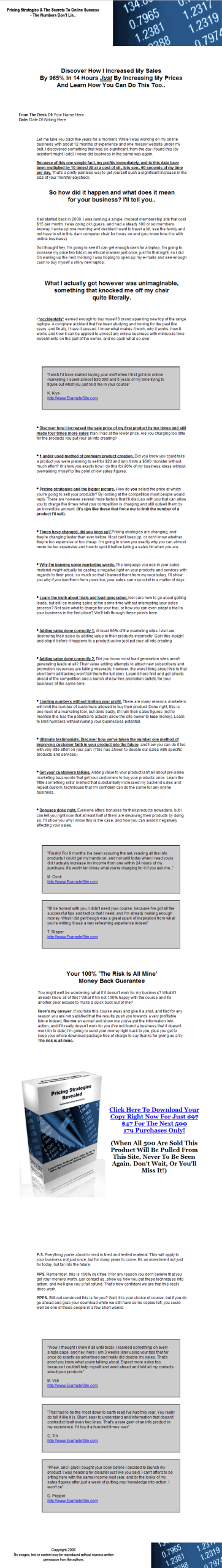 Pricing Strategies PLR Ebook - Image 2