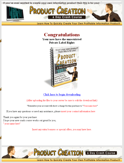 Product Creation PLR Autoresponder Messages | The PLR Store
