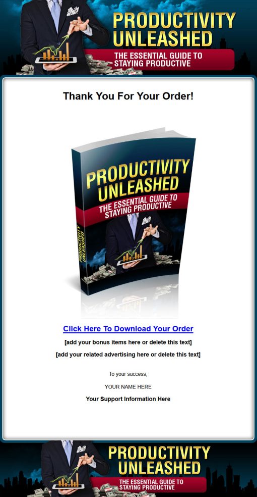 Productivity Unleashed MRR Ebook | The PLR Store