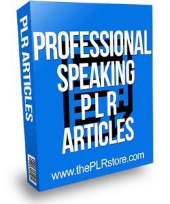 Professional Speaking PLR Articles