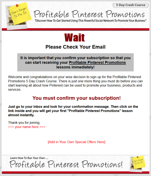Profitable Pinterest Promotions PLR Autoresponder Messages | The PLR Store