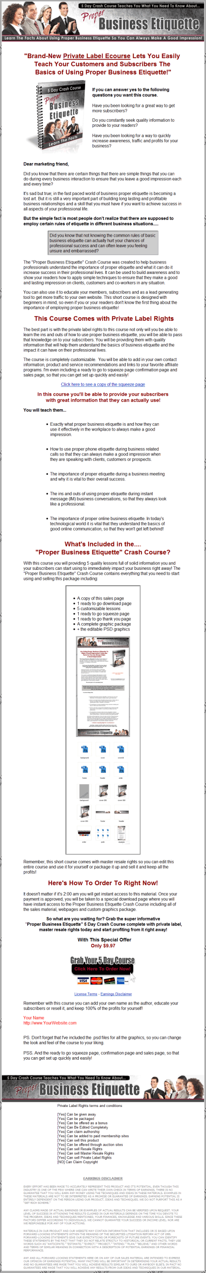 Proper Business Etiquette Autoresponder Message Series PLR - Image 4