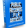Public Records PLR Articles