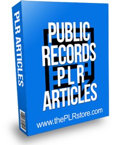 Public Records PLR Articles