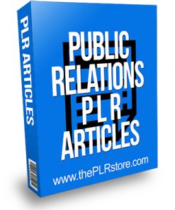 Public Relations PLR Articles