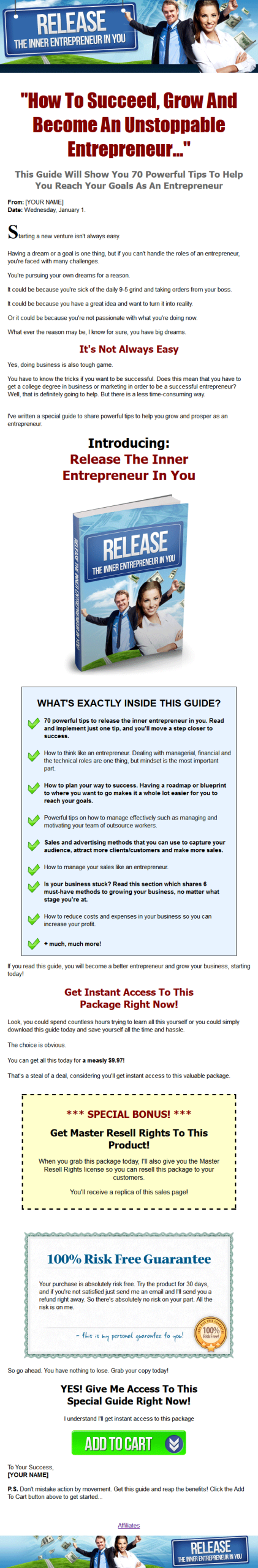 Release The Inner Entrepreneur In You Ebook MRR - Image 2