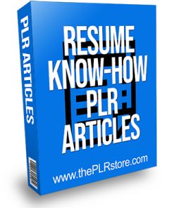 Resume Know How PLR Articles