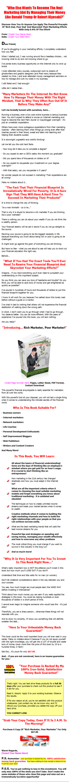 Rich Marketer Poor Marketer PLR Ebook - Image 2