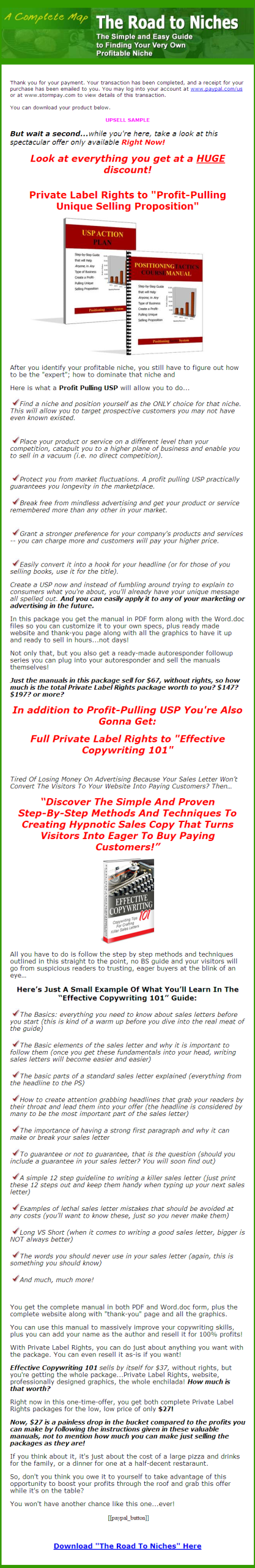 Road to Niches PLR eBook - Image 3