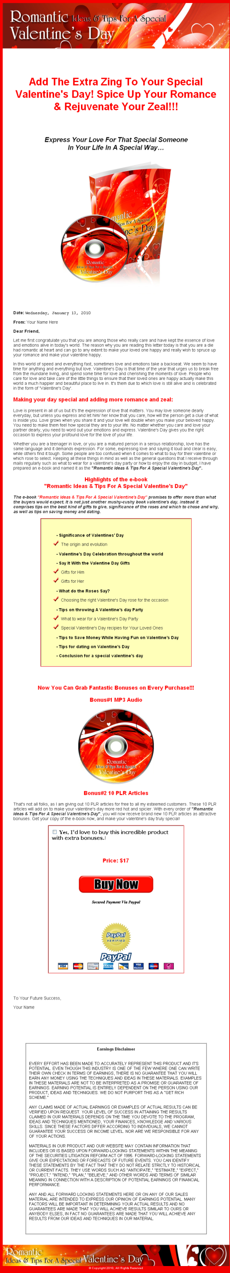 Romantic Ideas for a Special Valentines eBook MRR - Image 2
