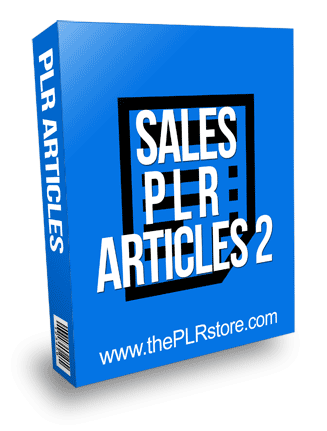 Sales PLR Articles 2 with Private Label Rights