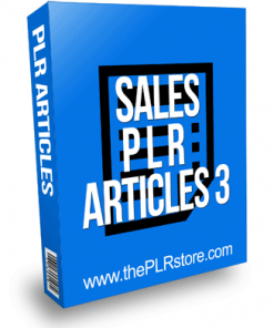 Sales PLR Articles 3 with private label rights