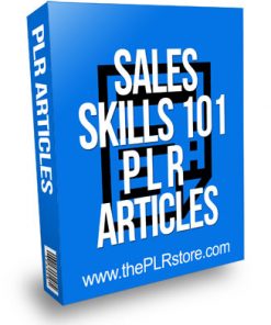 Sales Skills 101 PLR Articles