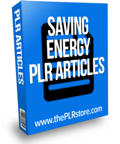 saving energy plr articles
