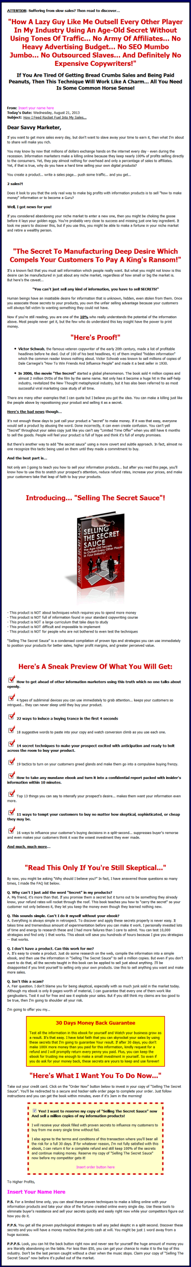 Selling Secret Sauce MRR Ebook - Image 2