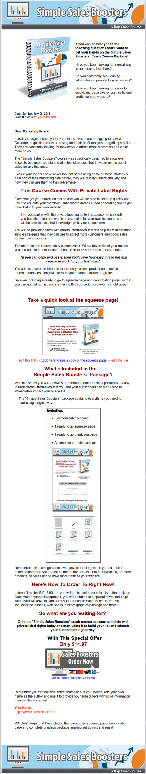 Simple Sales Boosters PLR Autoresponder Messages - Image 4
