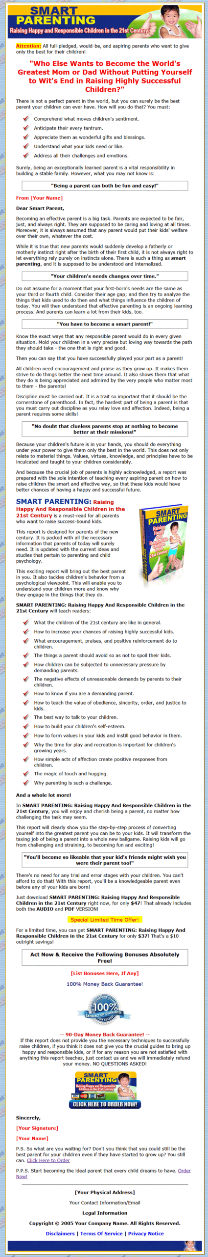 smart parenting plr ebook