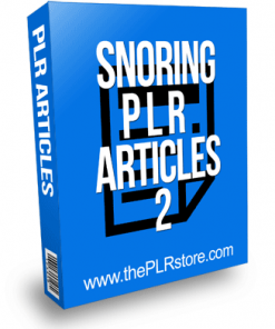 Snoring PLR Articles 2