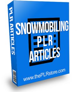Snowmobiling PLR Articles