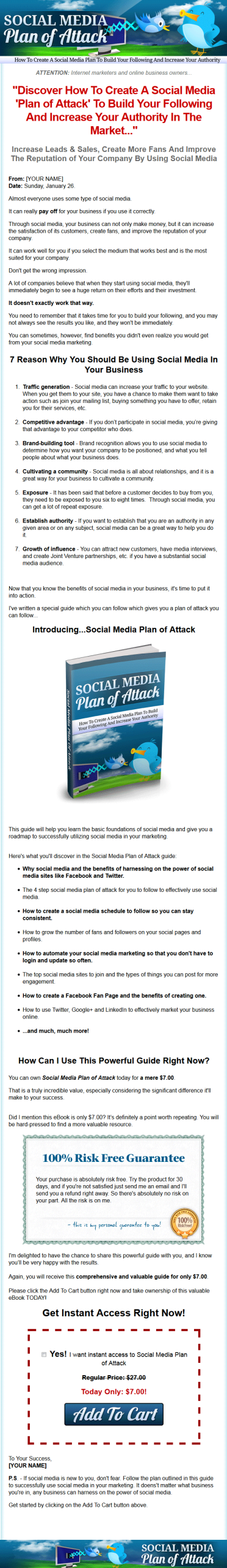 Social Media Plan of Attack MRR Ebook - Image 2