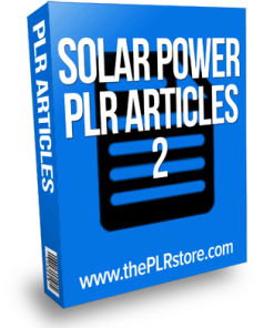 solar power plr articles