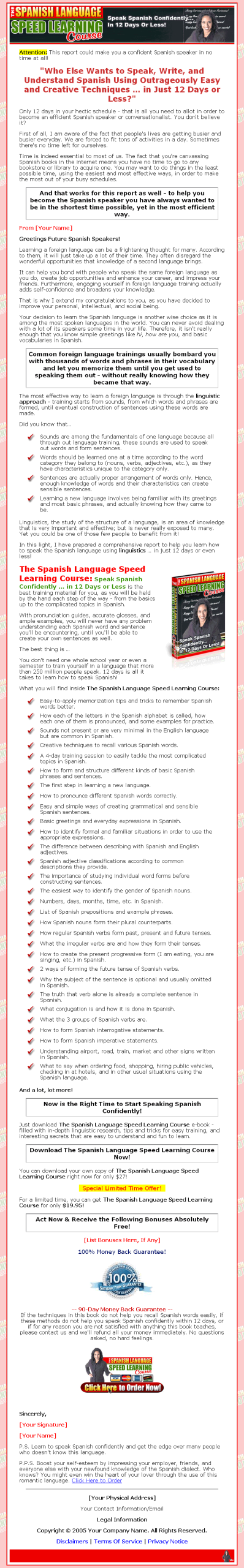 Spanish Language Speed Course PLR Ebook - Image 4
