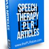 Speech Therapy PLR Articles