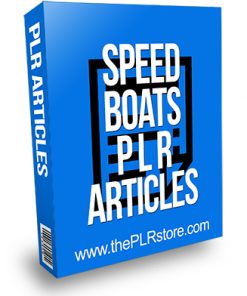 Speed Boats PLR Articles