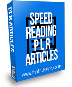 Speed Reading PLR Articles