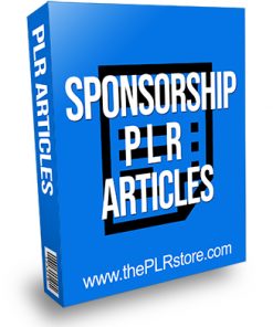 Sponsorship PLR Articles