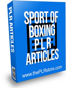 Sport of Boxing PLR Articles