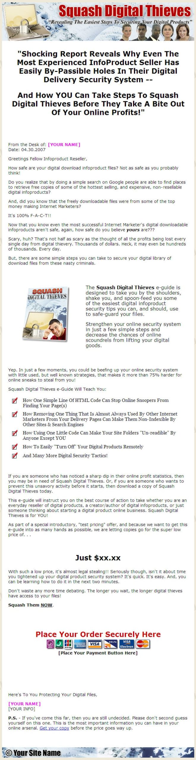 Squash Digital Thieves PLR eBook - Image 2
