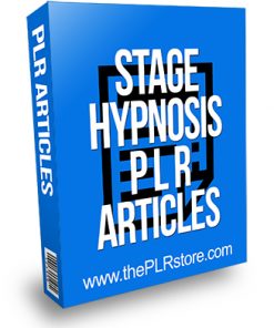 Stage Hypnosis PLR Articles