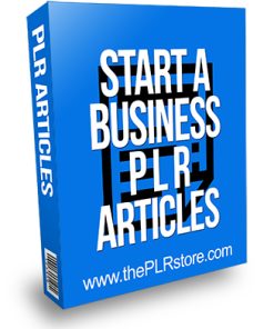 Start a Business PLR Articles
