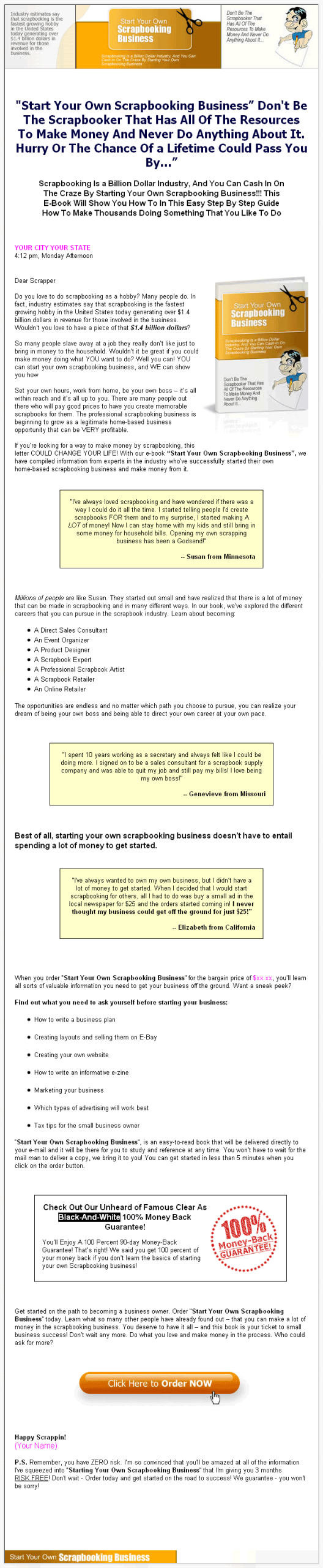 Start Your Own Scrapbooking Business PLR Ebook - Image 2