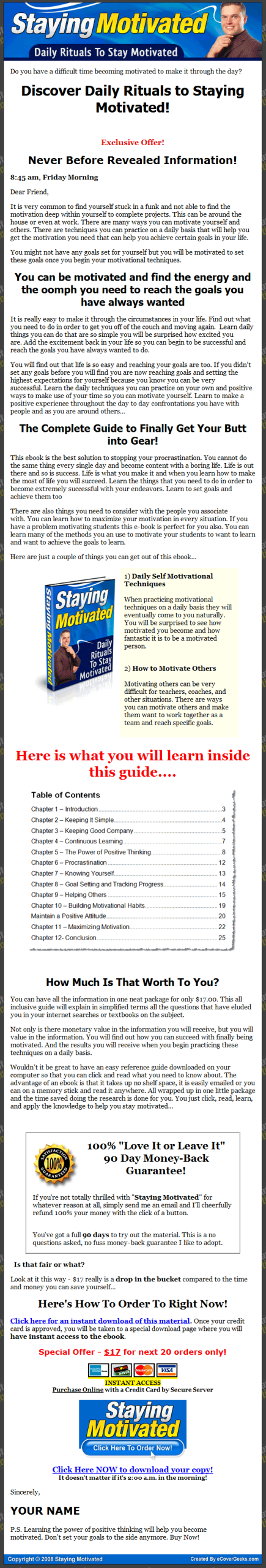 Staying Motivated PLR Ebook - Image 2