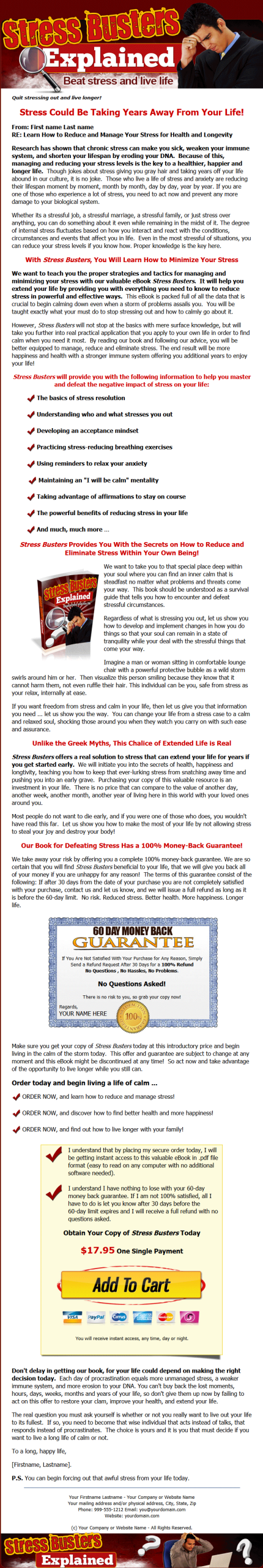 Stress Busters Explained MRR Ebook - Image 2