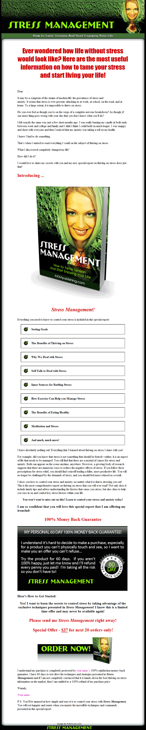 Stress Management PLR Ebook 2 - Image 2