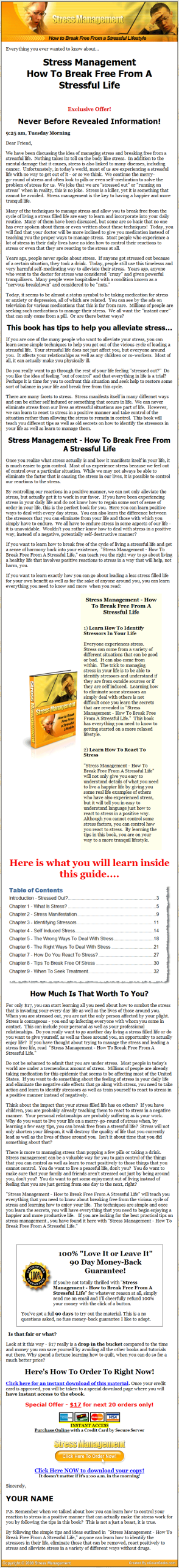 Stress Management PLR Ebook 3 - Image 2