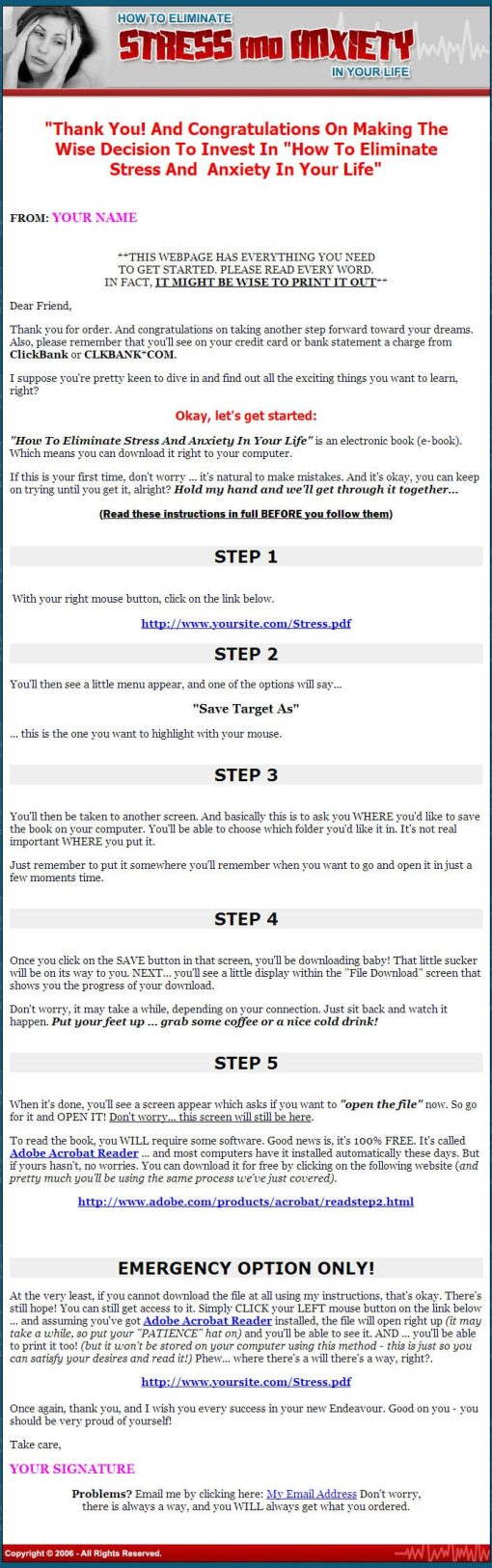 How to Eliminate Stress and Anxiety PLR eBook | The PLR Store