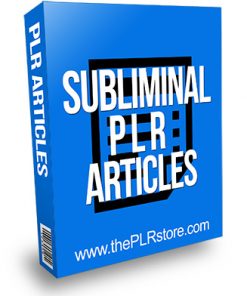 Subliminal PLR Articles