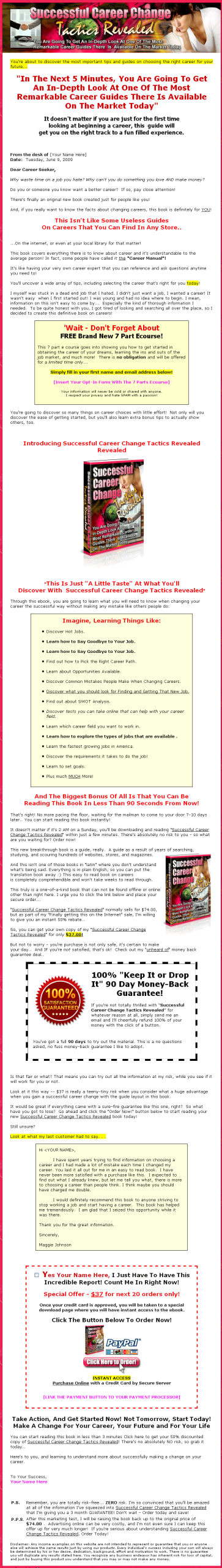 Successful Career Change PLR Ebook (DELUXE) - Image 3
